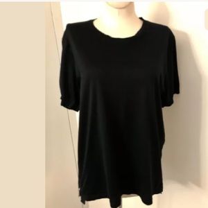 Balenciaga Black Cotton T Shirt With Pin Accent